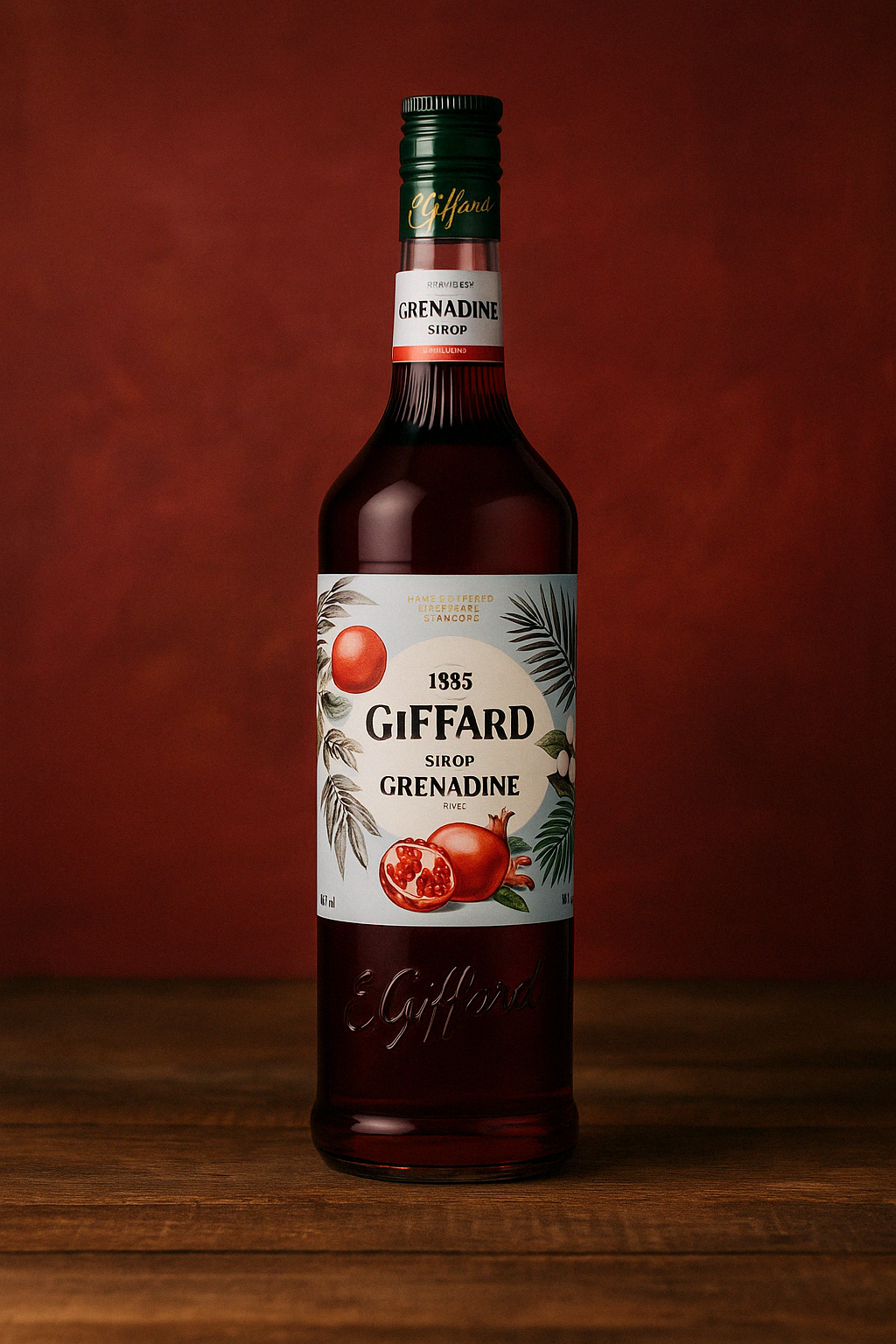 Giffard Grenadine Syrup – Premium French Red Fruit Syrup (1L) – Premium Syrup for Mocktails
