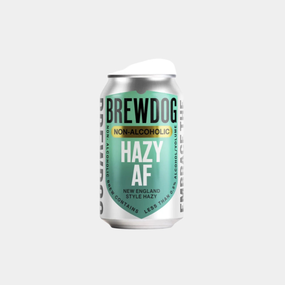“BrewDog Hazy AF – non-alcoholic hazy IPA beer with tropical flavor”