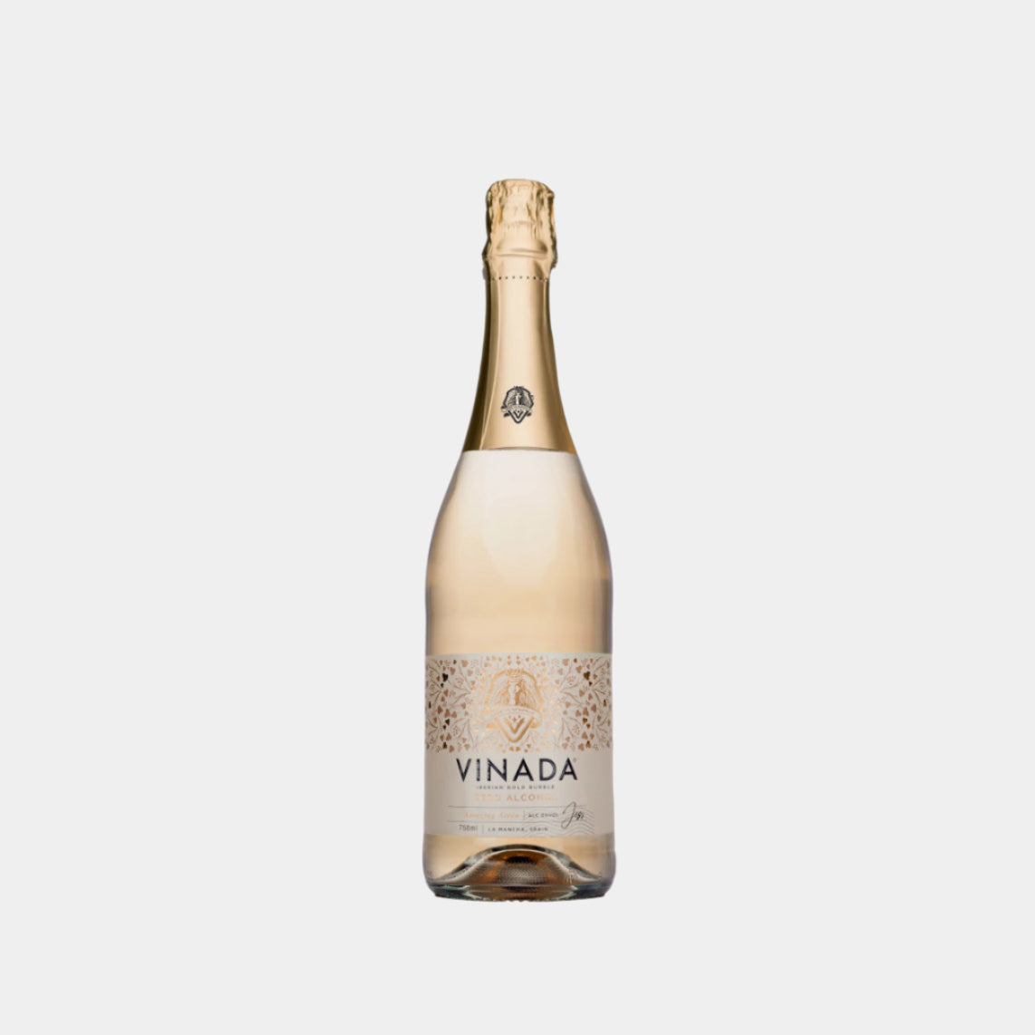 “Vinada Airén Gold – non-alcoholic sparkling white wine with citrus notes”