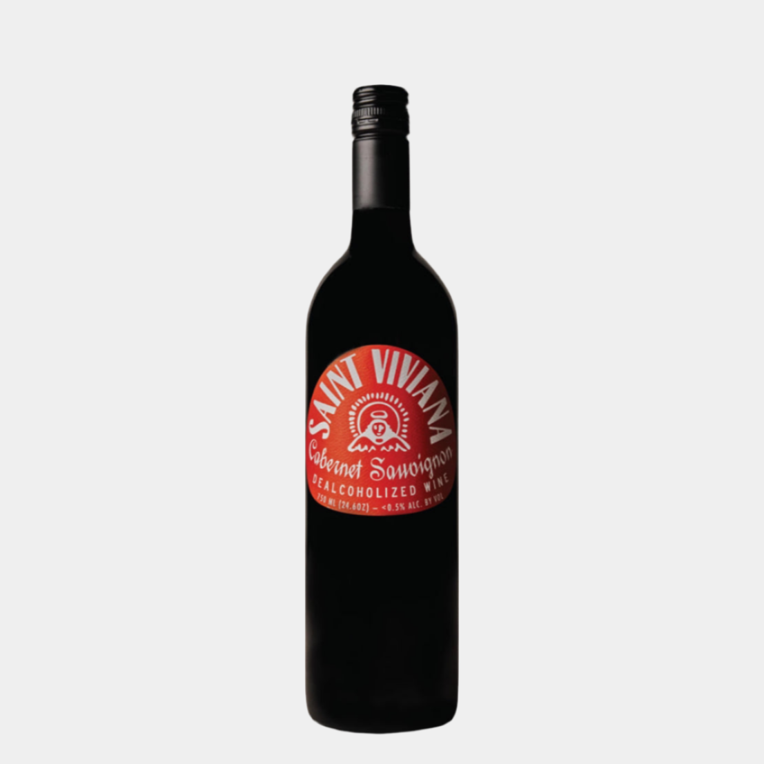 “Saint Viviana Cabernet – alcohol-free red wine bottle”
“Non-alcoholic Cabernet Sauvignon with dark fruit and oak”