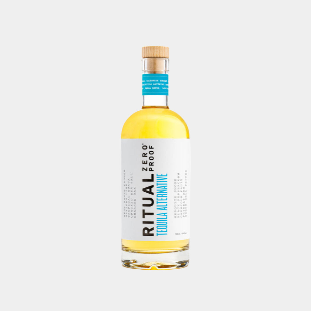 “Ritual Zero Proof Tequila Alternative bottle – non-alcoholic tequila”
“Tequila-style spirit without alcohol – Ritual Zero Proof Tequila”
“Ritual tequila bottle with lime, salt, and cocktail setup”
