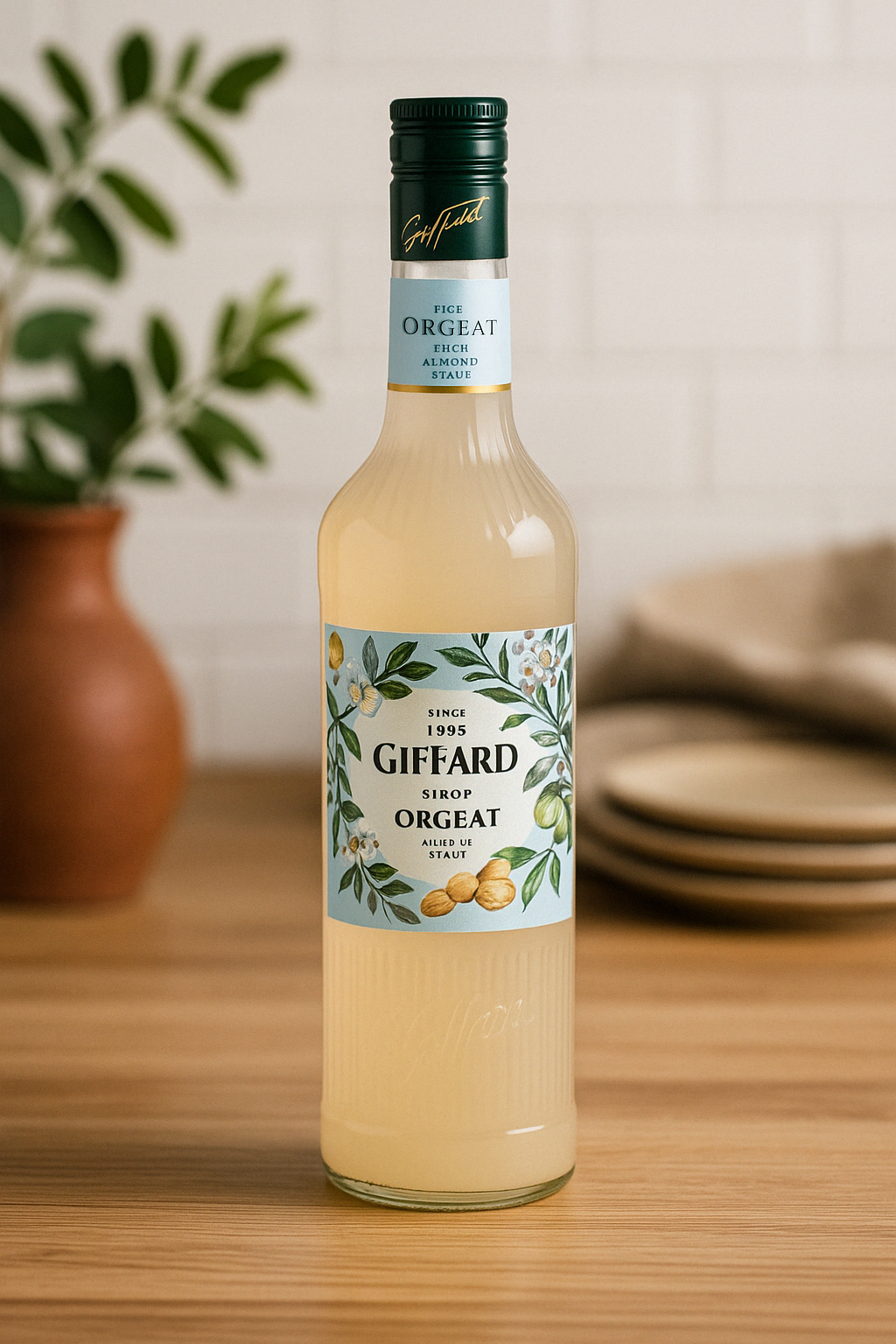 1885 Giffard Sirop Orgeat – Premium Almond Syrup (1L Bottle) – Premium Syrup for Mocktails
