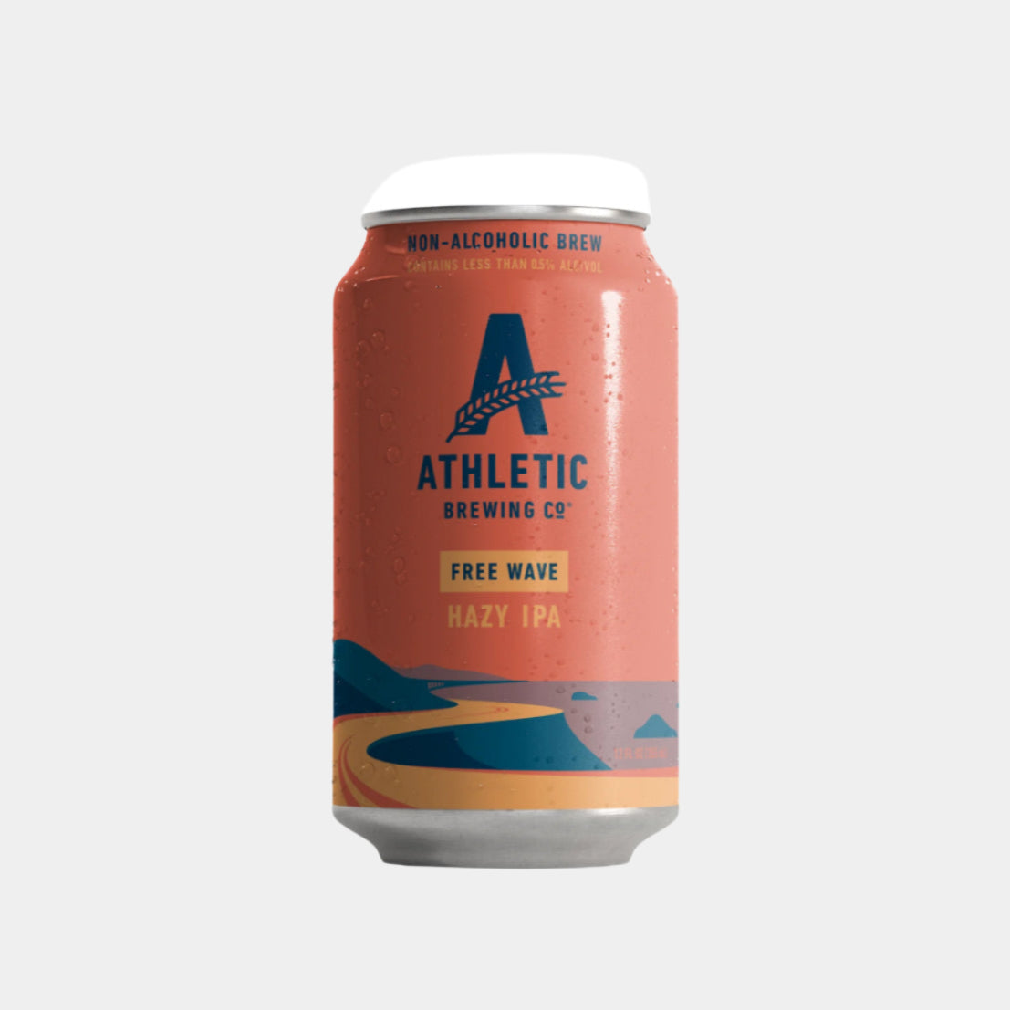 Athletic Brewing Free Wave Hazy IPA – Non-Alcoholic Craft Beer (12oz Cans)
