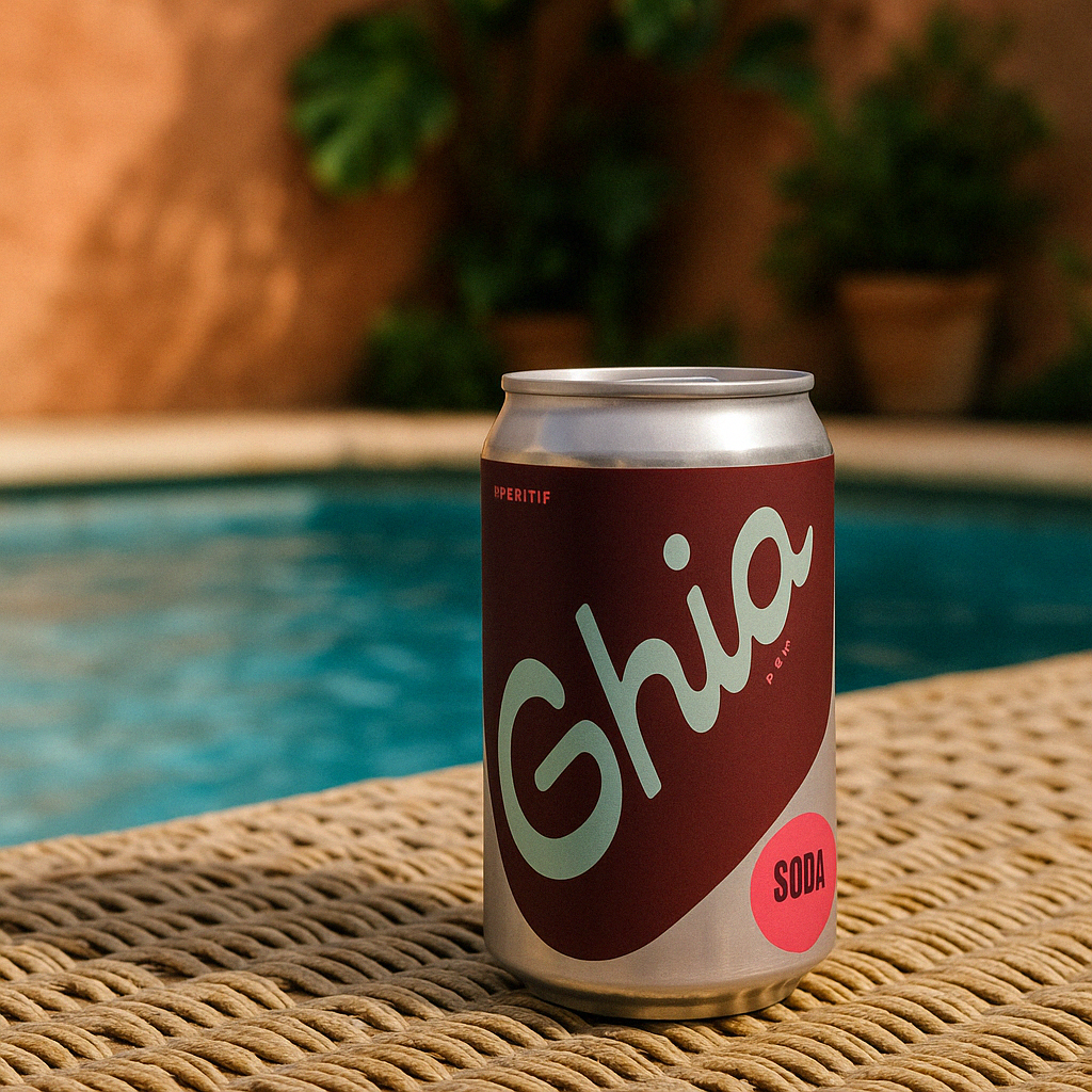 “Ghia Le Spritz Original – non-alcoholic bitter apéritif in can”
“Zero-proof spritz with citrus and botanicals – Ghia Original”
