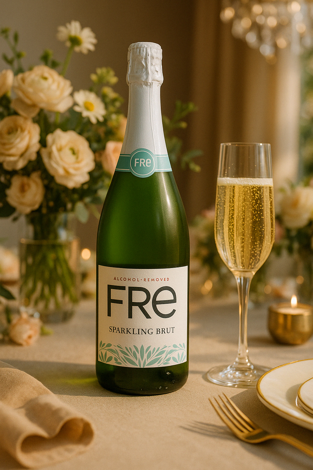 “Fré Sparkling Brut – alcohol-free dry sparkling wine with apple and pear”