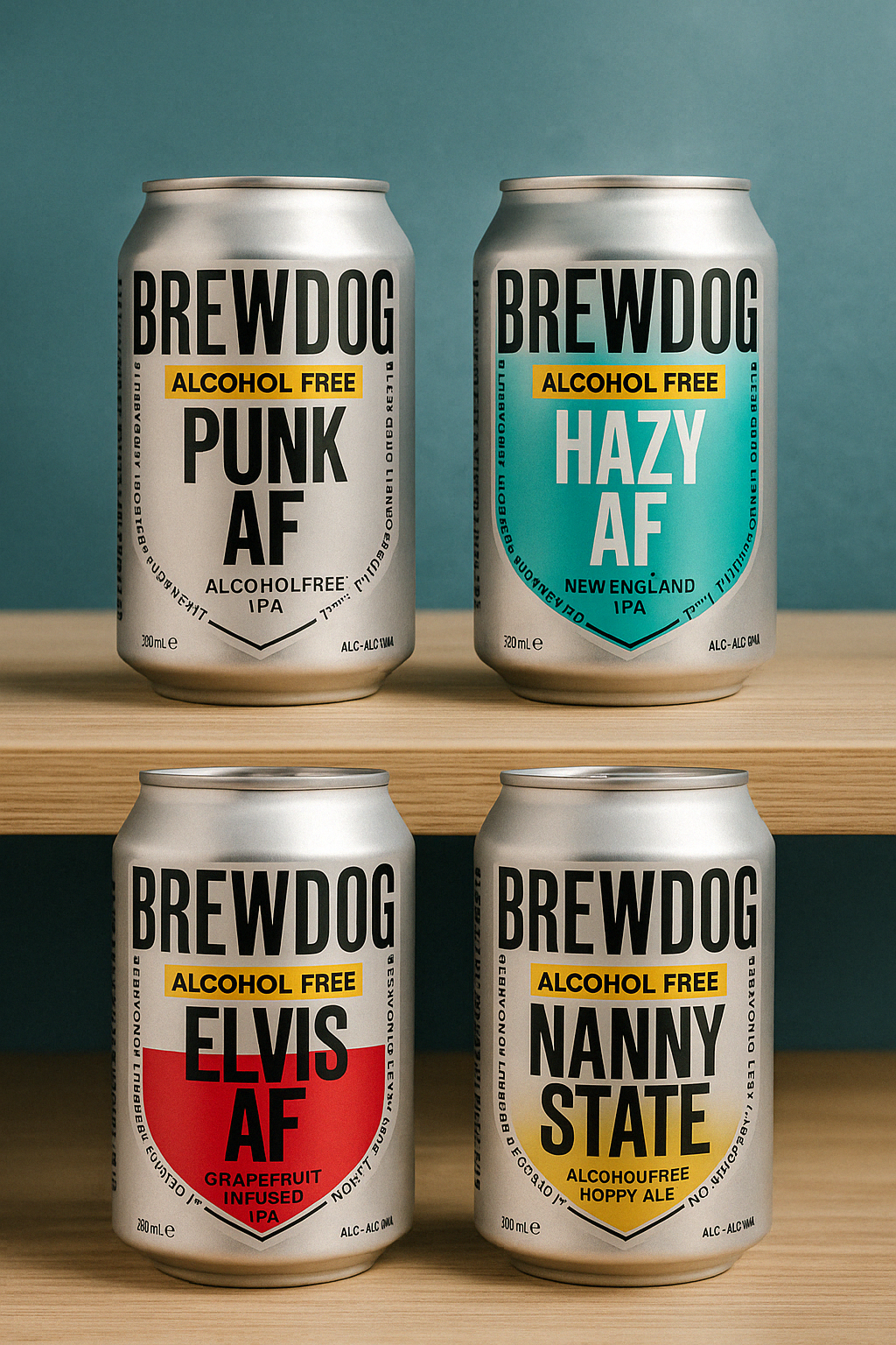 BrewDog AF Mixed Pack – Non-Alcoholic Craft Beer Variety (12-Pack, 12oz Cans) – Alcohol-Free Beverage