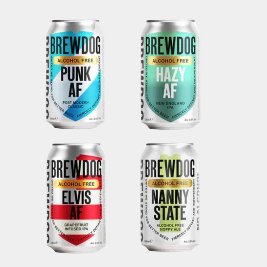 BrewDog AF Mixed Pack – Non-Alcoholic Craft Beer Variety (12-Pack, 12oz Cans) – Alcohol-Free Beverage