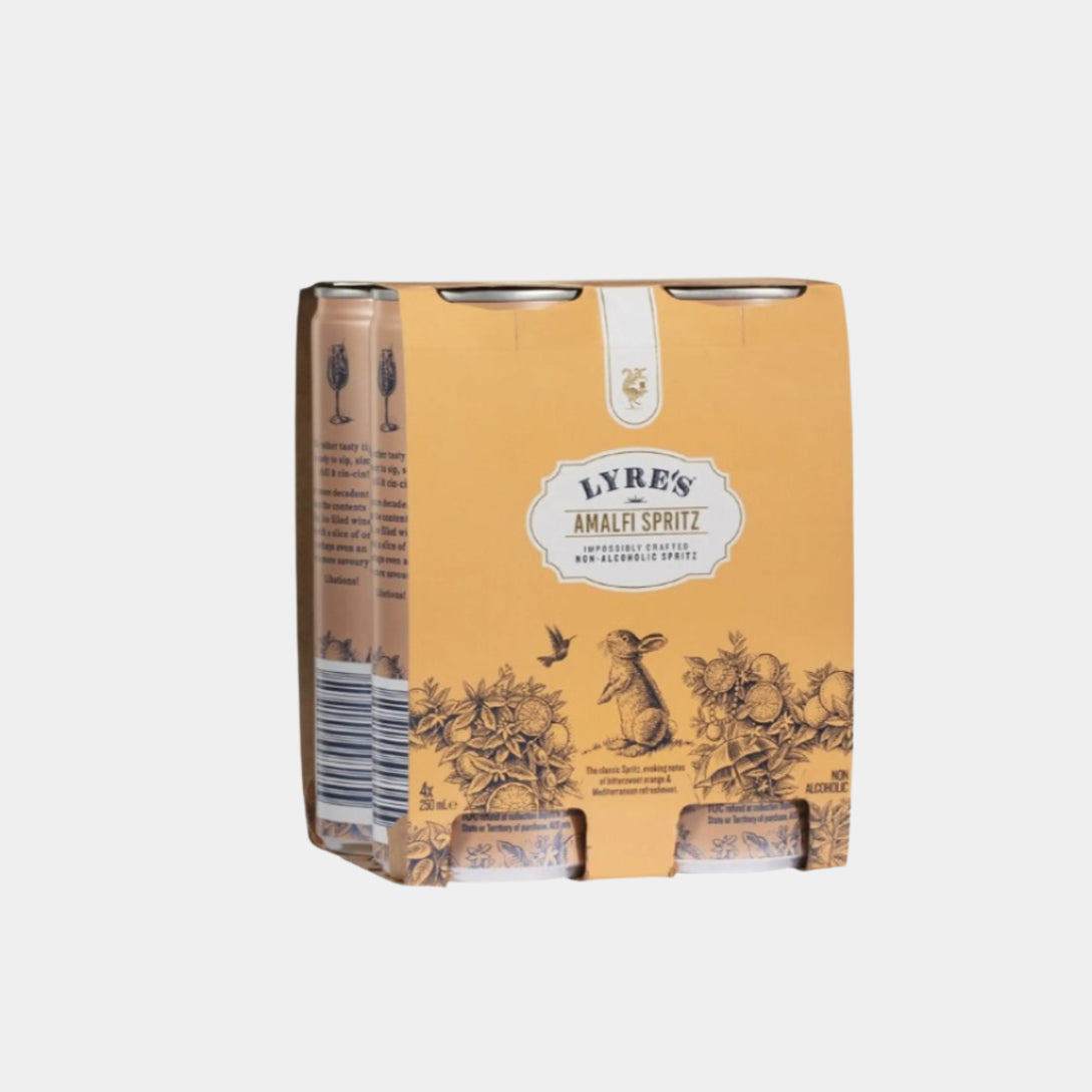“Lyre’s Amalfi Spritz – non-alcoholic Italian-style apéritif can”
“Zero-proof Aperol spritz alternative with orange and bubbles”