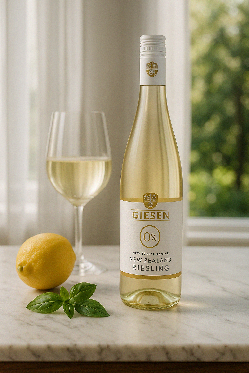 “Giesen Riesling – non-alcoholic white wine with lime and apple notes”