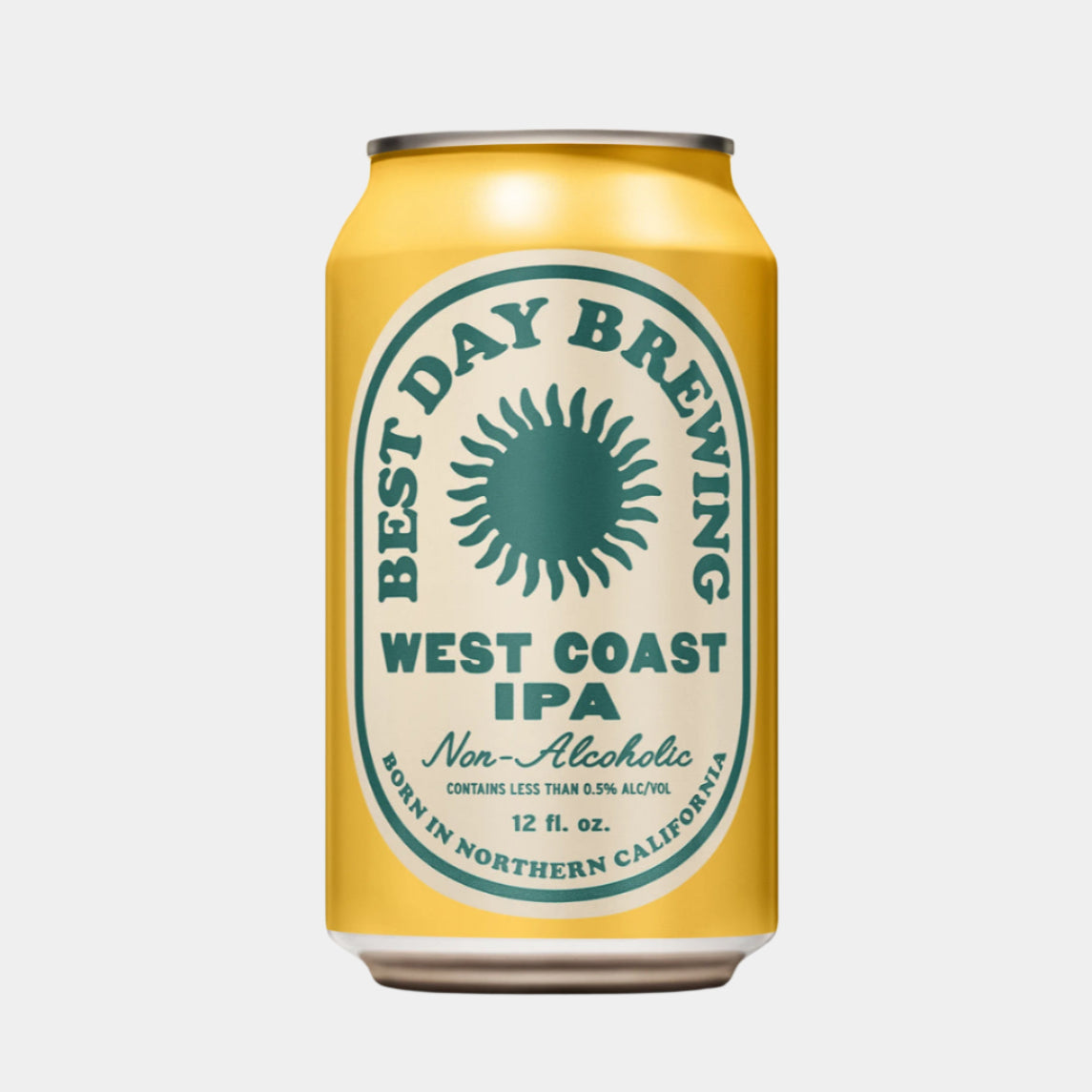 “Best Day Brewing West Coast IPA – non-alcoholic hoppy beer can”
“Alcohol-free IPA with citrus and pine flavor”
