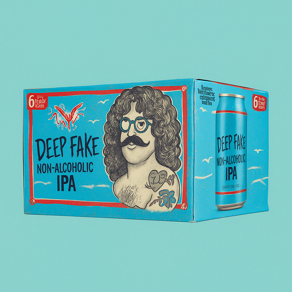 “Flying Dog Deep Fake – non-alcoholic hazy IPA”
“Juicy citrus-forward IPA beer without alcohol”
