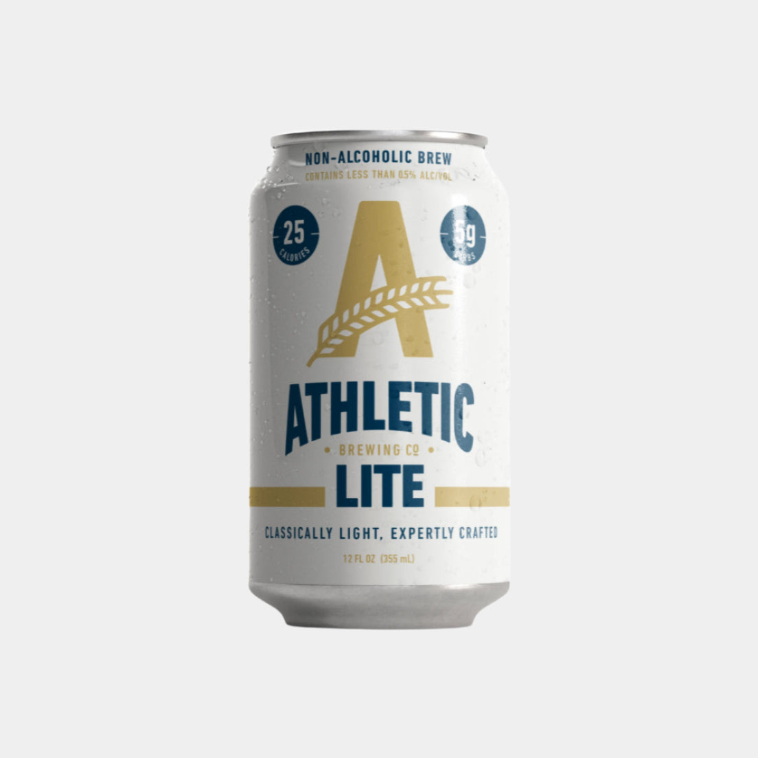 “Athletic Lite – non-alcoholic light lager beer with crisp finish”