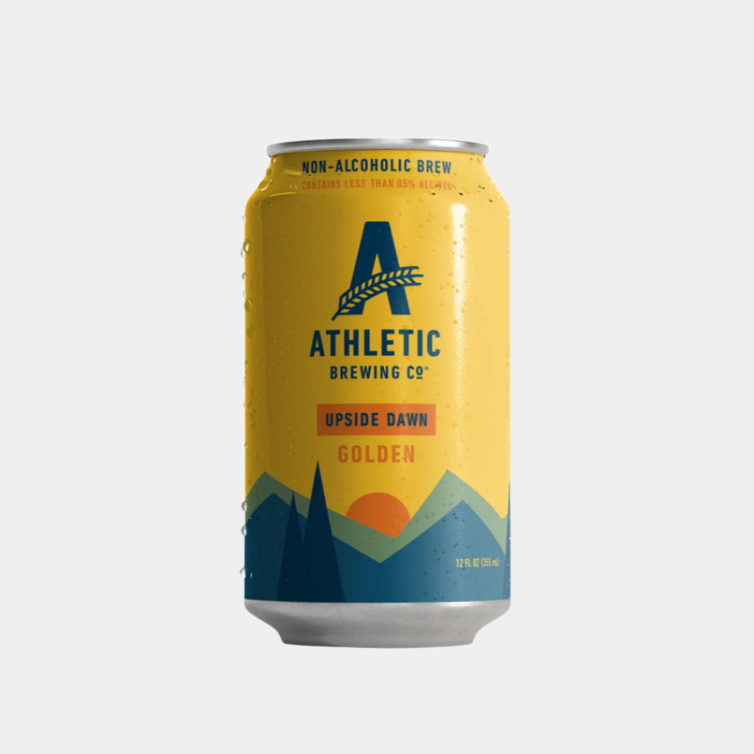“Athletic Brewing Upside Dawn – non-alcoholic golden ale”
“Crisp alcohol-free beer for daytime drinking – Upside Dawn”