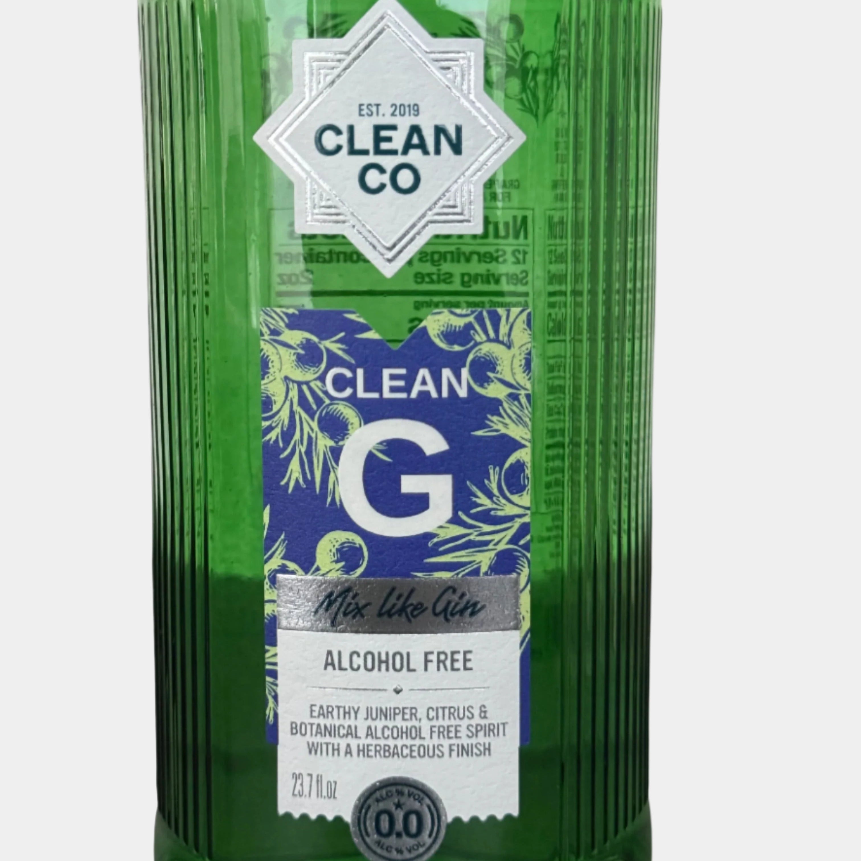 “CleanCo Clean G bottle – non-alcoholic gin alternative”
“Alcohol-free gin with citrus and juniper – Clean G spirit”
“CleanCo Clean G bottle on bar cart with tonic and garnish”
