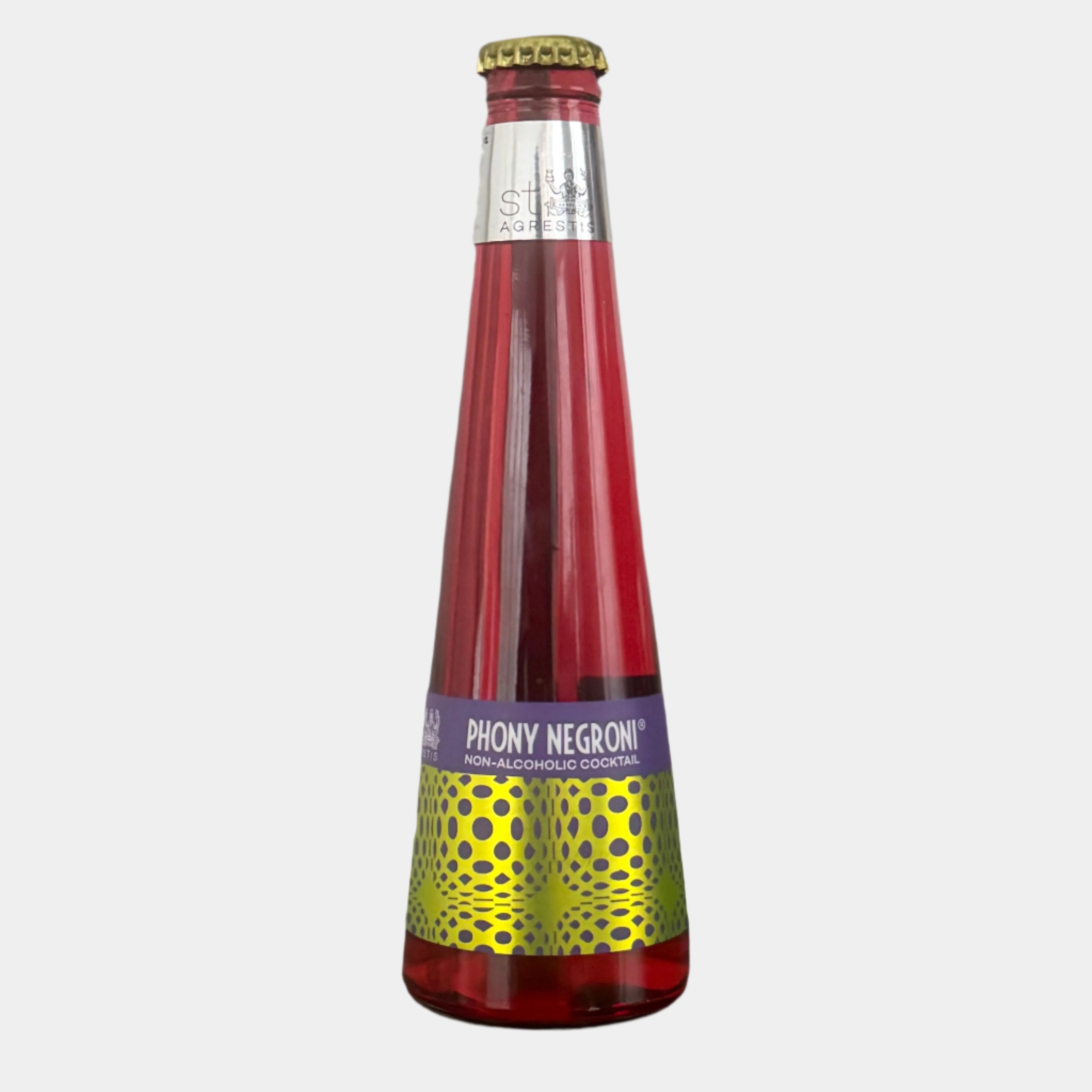 “St. Agrestis Phony Negroni – non-alcoholic RTD cocktail”
“Zero-proof Negroni with botanicals and bitter orange notes”