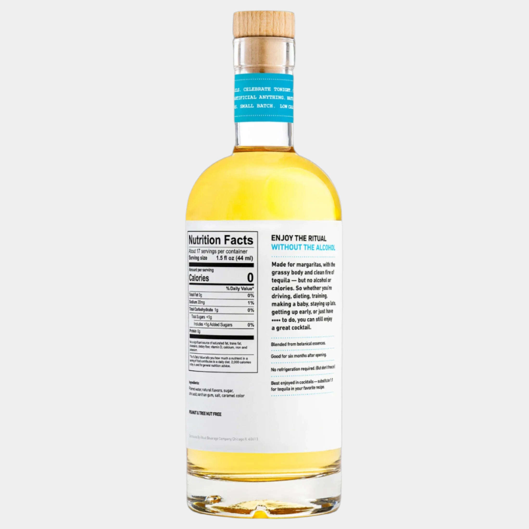“Ritual Zero Proof Tequila Alternative bottle – non-alcoholic tequila”
“Tequila-style spirit without alcohol – Ritual Zero Proof Tequila”
“Ritual tequila bottle with lime, salt, and cocktail setup”