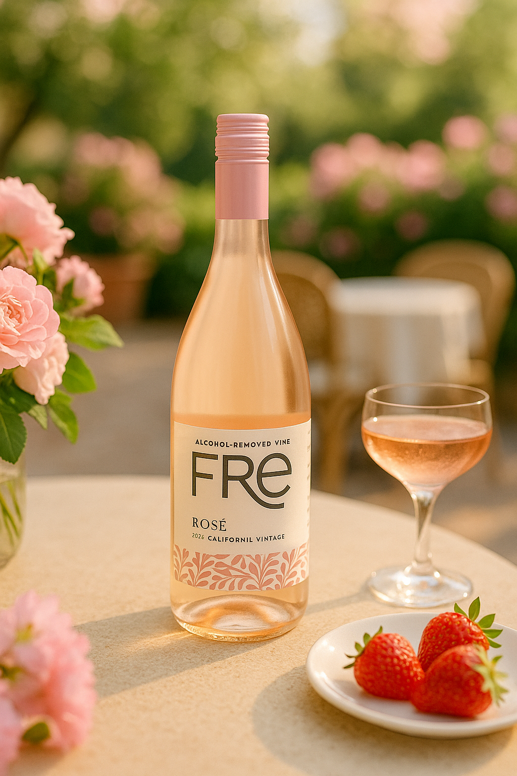 Fre Rosé – Premium Non-Alcoholic Rosé Wine (750ml Bottle) – Alcohol-Free Beverage