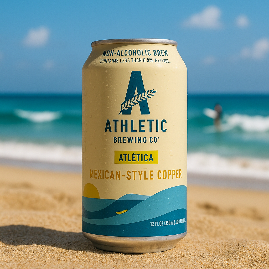Athletic Cerveza – Premium Non-Alcoholic Mexican-Style Lager (6-Pack, 12oz Cans) – Alcohol-Free Beverage