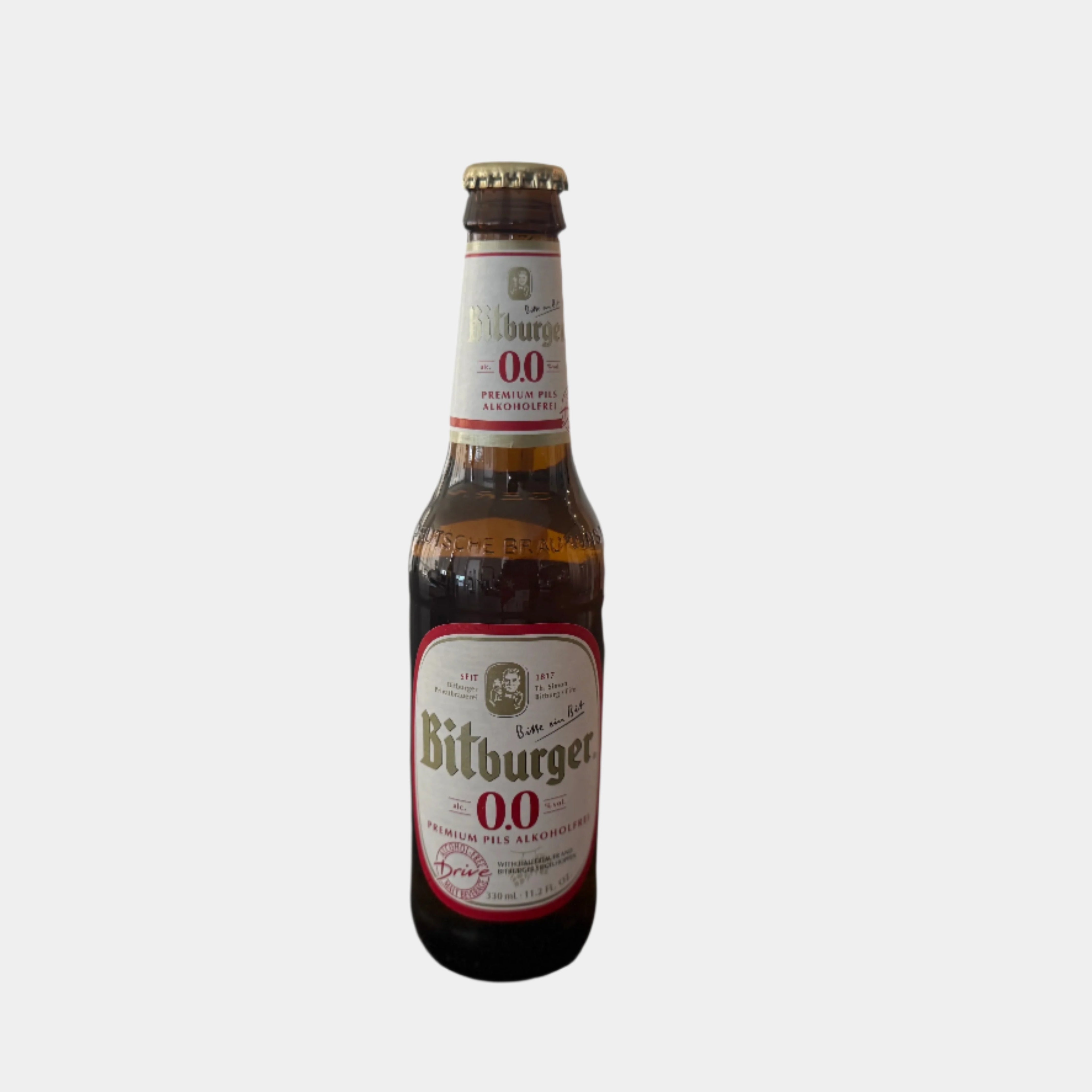 Bitburger 0.0% Premium Pils – Alcohol-Free German Beer (11.2oz Bottles)